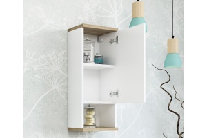 Шкаф Sanflor Ингрид 30 швейцарский вяз, белый - 3