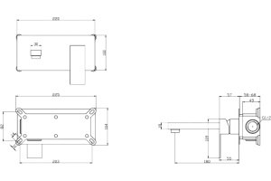 Смеситель BelBagno Romano ROM-BLM-CRM С ВНУТРЕННЕЙ ЧАСТЬЮ, для раковины - 3