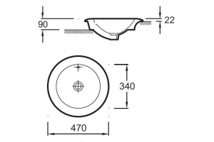 Встраиваемая раковина Jacob Delafon Ronde (E1184-00) - 2