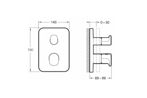 Смеситель для ванны Jacob Delafon  хром (E98726-CP=E75385-CP) - 2