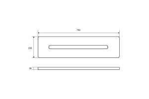 Полка на ванну Excellent Level серая - 3
