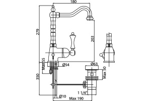 Смеситель Cezares Margot MARGOT-LSM2-01-Bi для раковины - 2