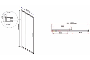 Душевой уголок Vincea Garda 120х100 хром стекло рифленое - 2