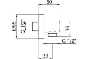 Шланговое подключение Webert Comfort AC0344015 хром - 2
