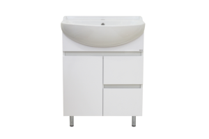 Тумба с раковиной Misty Амур 60 белая матовая