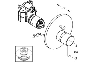 Смеситель для ванны Kludi  хром (386570575) - 2