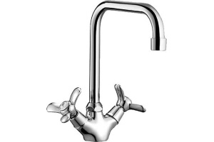 Смеситель для кухонной мойки Rossinka  хром (Q02-72)
