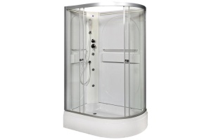 Душевая кабина Deto L 120х80 с гидромассажем, хром (L520LNLED+GM)