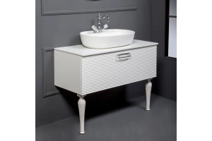 Тумба под раковину Armadi Art Vallessi Avangarde Linea 100 белый - хром