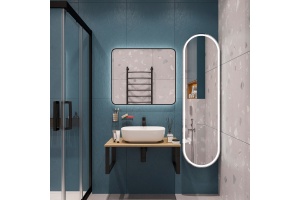 Столешница с раковиной DIWO Элиста 80 светлое дерево, с раковиной Moduo 50 Square - 2