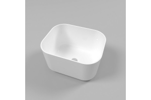 Раковина накладная Whitecross Lazurit 50х40 белая глянцевая