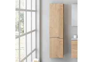 EB1836LRU-P6 пенал подвесной SHERWOOD шарниры слева, без подсветки /40x34x147/(натуральный дуб)