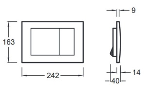 Кнопка смыва Jacob Delafon хром - 2