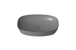 Раковина накладная Abber Rechteck 60.5х39 серый матовый - 3