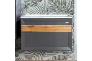 Тумба под раковину Бриклаер Берлин 80 оникс серый (4627125416156)