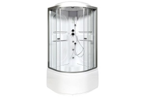 Душевая кабина Deto L 90х90 с гидромассажем и электрикой, хром (L690GM+EL)