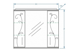 Зеркало-шкаф Stella Polar Фантазия 80 с подсветкой белый - 3