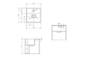 Тумба с раковиной Abber Stein подвесная 30 белая матовая - 3