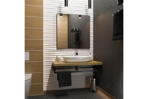 Зеркало Misty Mars 90х80 черное - 2