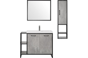 Зеркало Style Line Лофт 80 бетон - 3