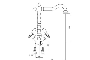 Смеситель для кухонной мойки  KAISER Vincent (31033-1) - 2