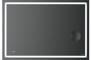 Зеркало AM.PM Gem 100 с LED-подсветкой, часами и косметическим зеркалом