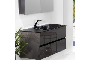 Тумба под раковину Armadi Art Vallessi 80 черный глянец - 3