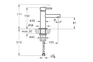 Смеситель для раковины Vitra Origi матовый черный - 3