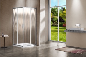 Душевой уголок Vincea Garda VSS-1G800CH 80x80, профиль хром, стекло шиншилла - 2