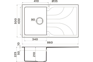 Мойка кухонная Omoikiri Yasugata шампань (4993873) - 3