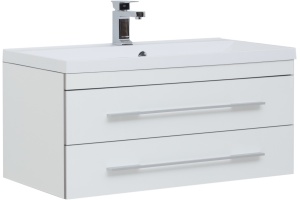 Тумба с раковиной Aquanet Верона 90 подвесная белая - 2