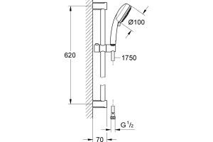Душевой гарнитур Grohe Tempesta Cosmopolitan 27786002 - 3