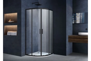 Душевой уголок Vincea Alpha 90x90 профиль черный стекло прозрачное - 2