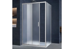 Боковая стенка Vincea Alpha 80х190 хром стекло рифленое - 2