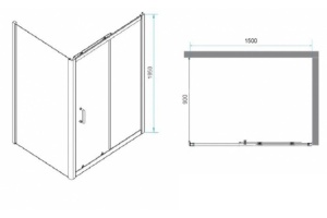 Душевой уголок RGW Passage PA-74-1 150x90 профиль хром стекло прозрачное - 3