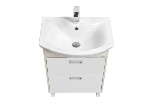 Тумба под раковину Aquaton Бекка 60 белый - светлое дерево