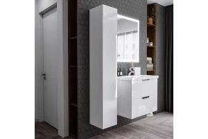 Шкаф-пенал для ванной Бриклаер Хелена 30х180 белый (4627125416378) - 2