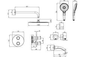 Душевой комплект Lemark Yeti LM7822С - 2