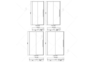 Душевая дверь 150*195 RGW SV-12-B Чёрный/Прозрачное/6 мм (1485-1495) (Easy) 32321215-14 - 2