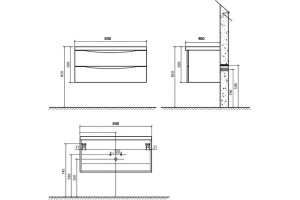 Мебель для ванной BelBagno Ancona-N 80 rovere more подвесная - 3