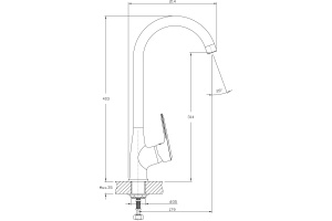Смеситель для кухонной мойки RUSH Devon (DE7535-22) - 3