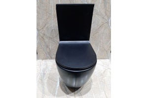 Унитаз-компакт Ceramalux черный, матовый (2166-1MB) - 2