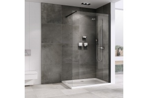 Душевая перегородка ABBER Immer Offen 100 профиль черный (AG61100B8) - 2