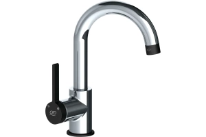 Смеситель для раковины GPD Gildo хром - черный матовый