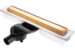 Душевой лоток Berges B1 Keramik 90 золото глянцевое