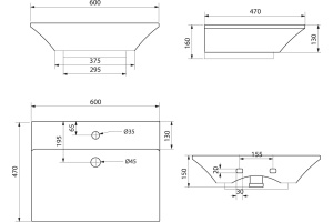 Раковина BelBagno Regina BB104L - 3