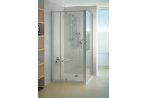 Душевая перегородка Ravak PPS-100 Transparent, профиль белый - 2