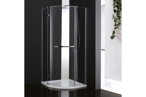 Душевой уголок Cezares Bergamo 90х90 хром стекло прозрачное