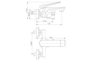 Смеситель для ванны Lemark ALLEGRO (LM5914CW) - 2