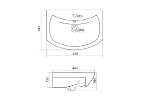 Раковина накладная Stella Polar Балтика 60 белая - 3